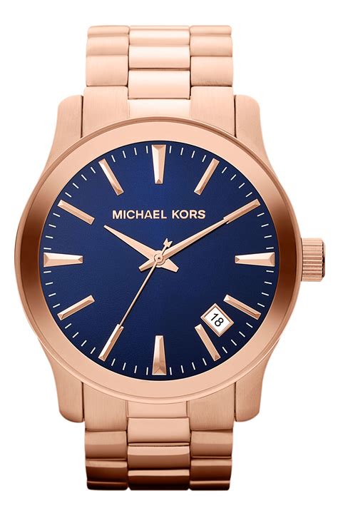 michael kors baby blue watch|michael kors blue dial watch.